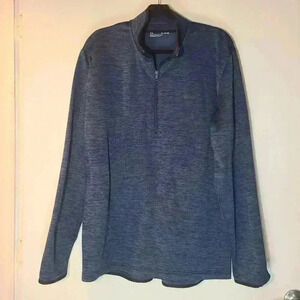 Under Armor Cold Gear Loose Fit 1/4 Zip Pullover Sweatshirt Blue Sz XL